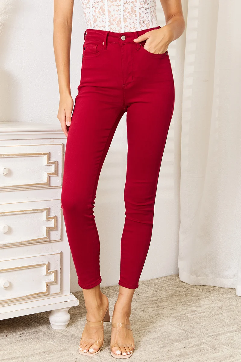 Judy Blue Skinny Jeans i full storlek med hög midja