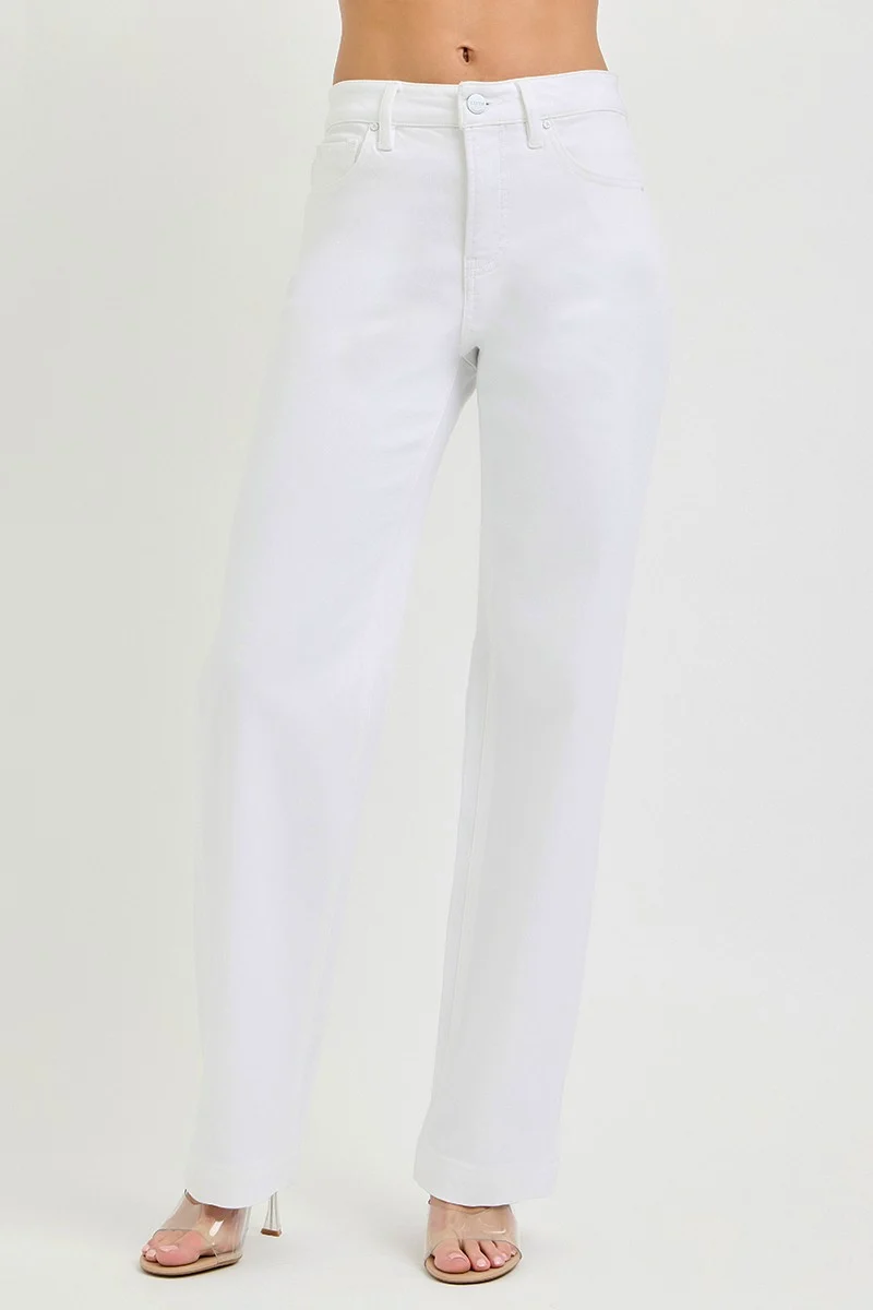 RISEN Full Size Hög midja Vida Baggy Byxor Plus Size