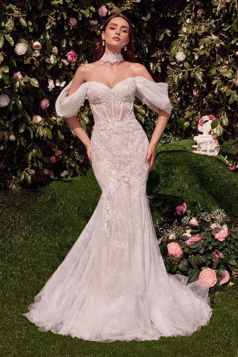 Axelbandslös Sweetheart Neckline sjöjungfrubrudklänning av Andrea & Leo Couture - WL031