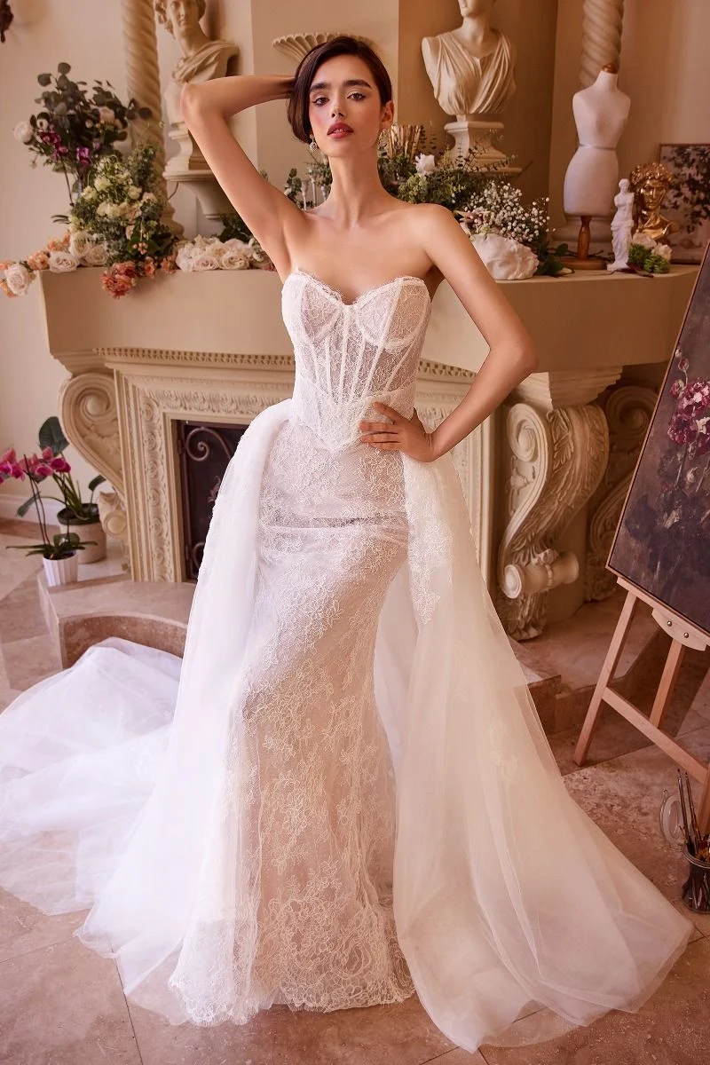 Axelbandslös Sweetheart Neckline Brudklänning av Andrea & Leo Couture WL044 - Speciellt tillfälle