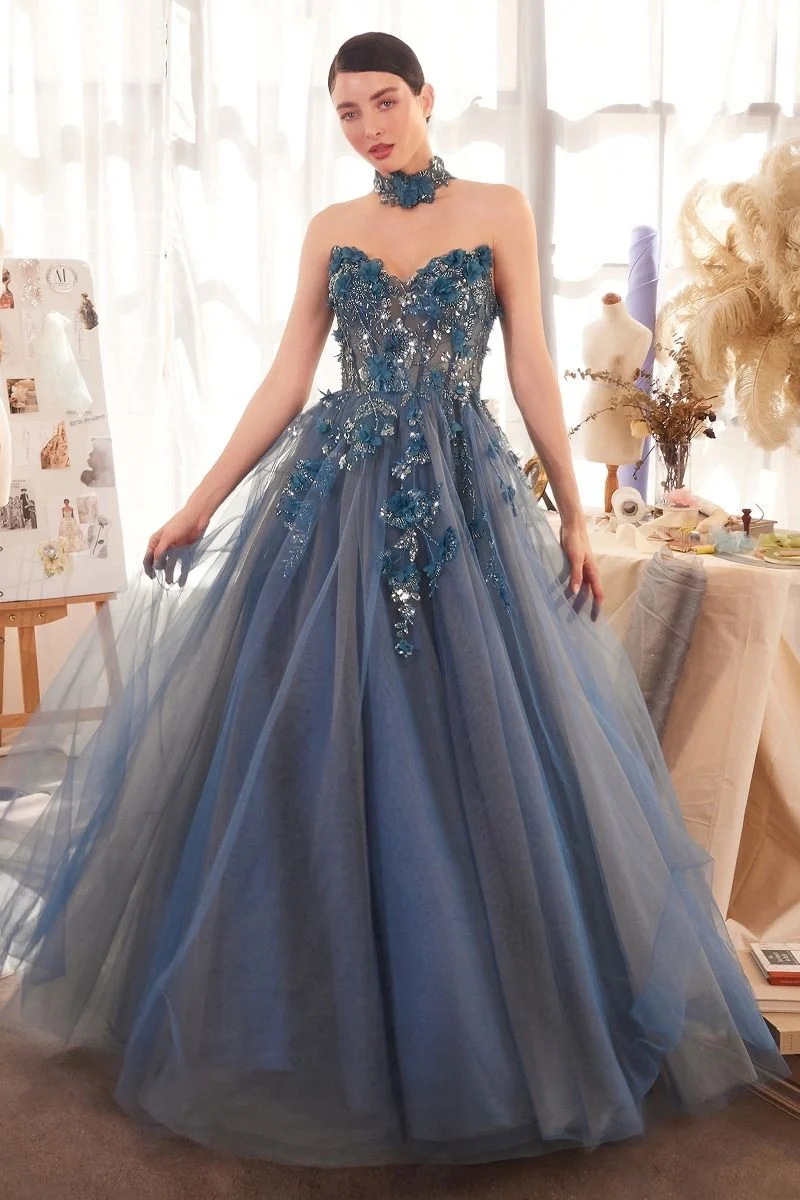Axelbandslös Sweetheart Neckline A-line klänning av Andrea och Leo A1399 - Speciellt tillfälle/kurvor