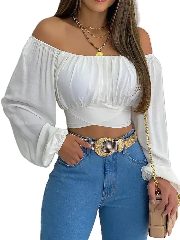 Dam Off Shoulder Blus Chic