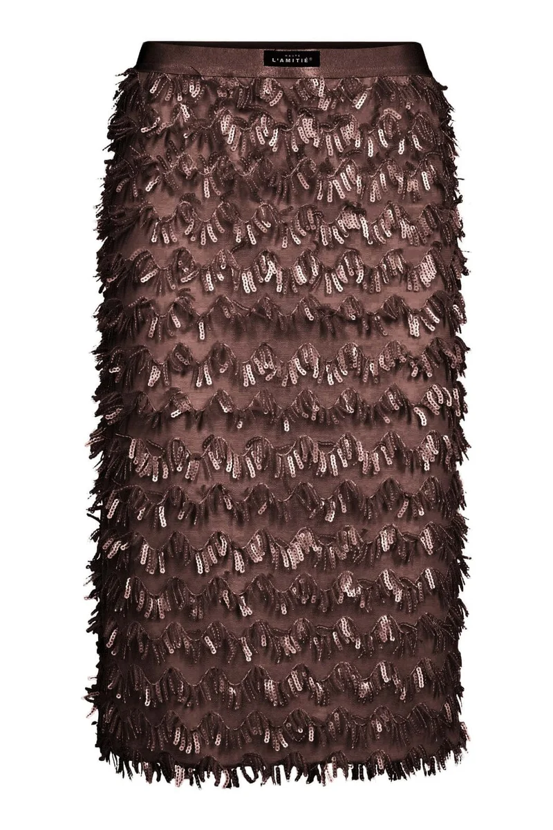 Haute L'Amitié - Limone Pencil Skirt HL10602 - Mocca