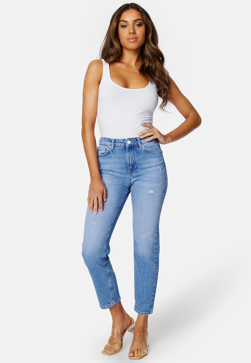 Emily HW Straight Ankle Jeans