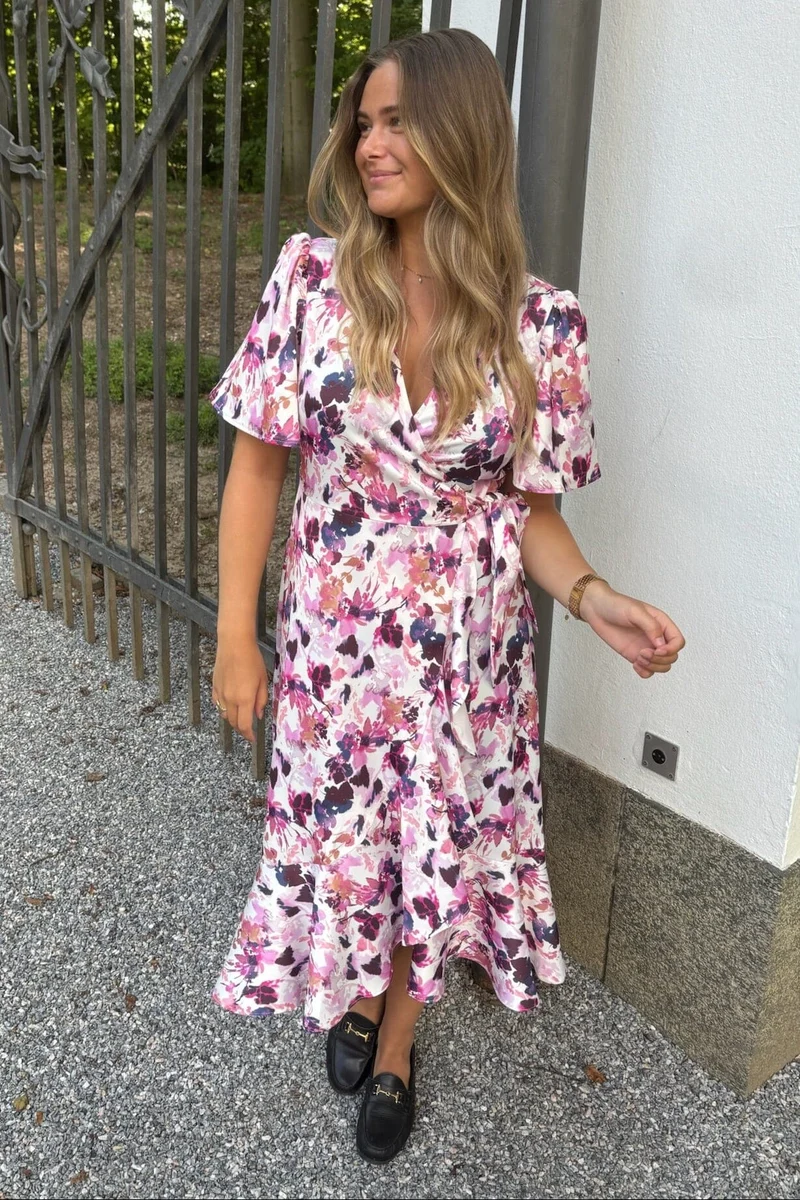 YAS - Yasthea 2/4 Midi Wrap Dress - 4971091 Pristine Lynn
