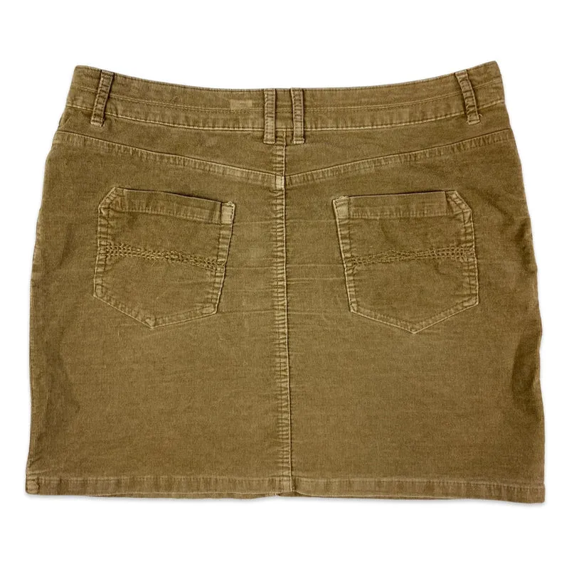 Brown Corduroy Mini Skirt 16