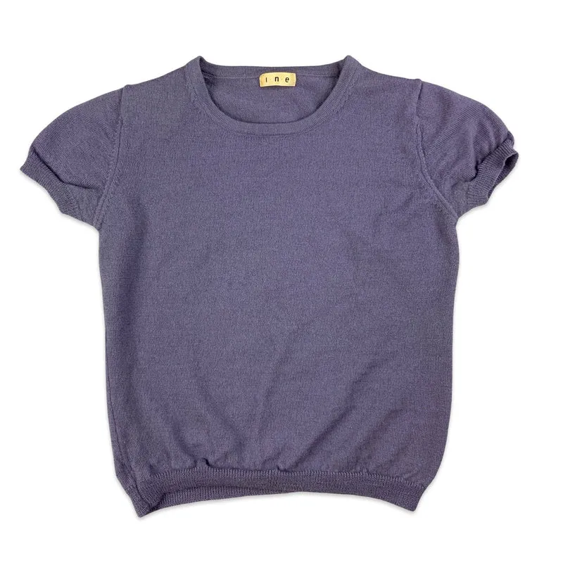 Vintage Purple Knit Short Sleeve Jumper 4 6