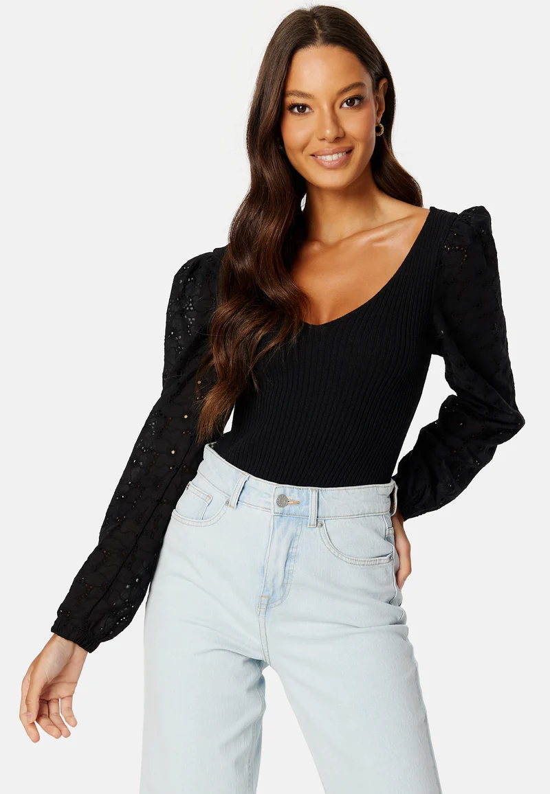 Nadia LS Wrap V-Neck Knit
