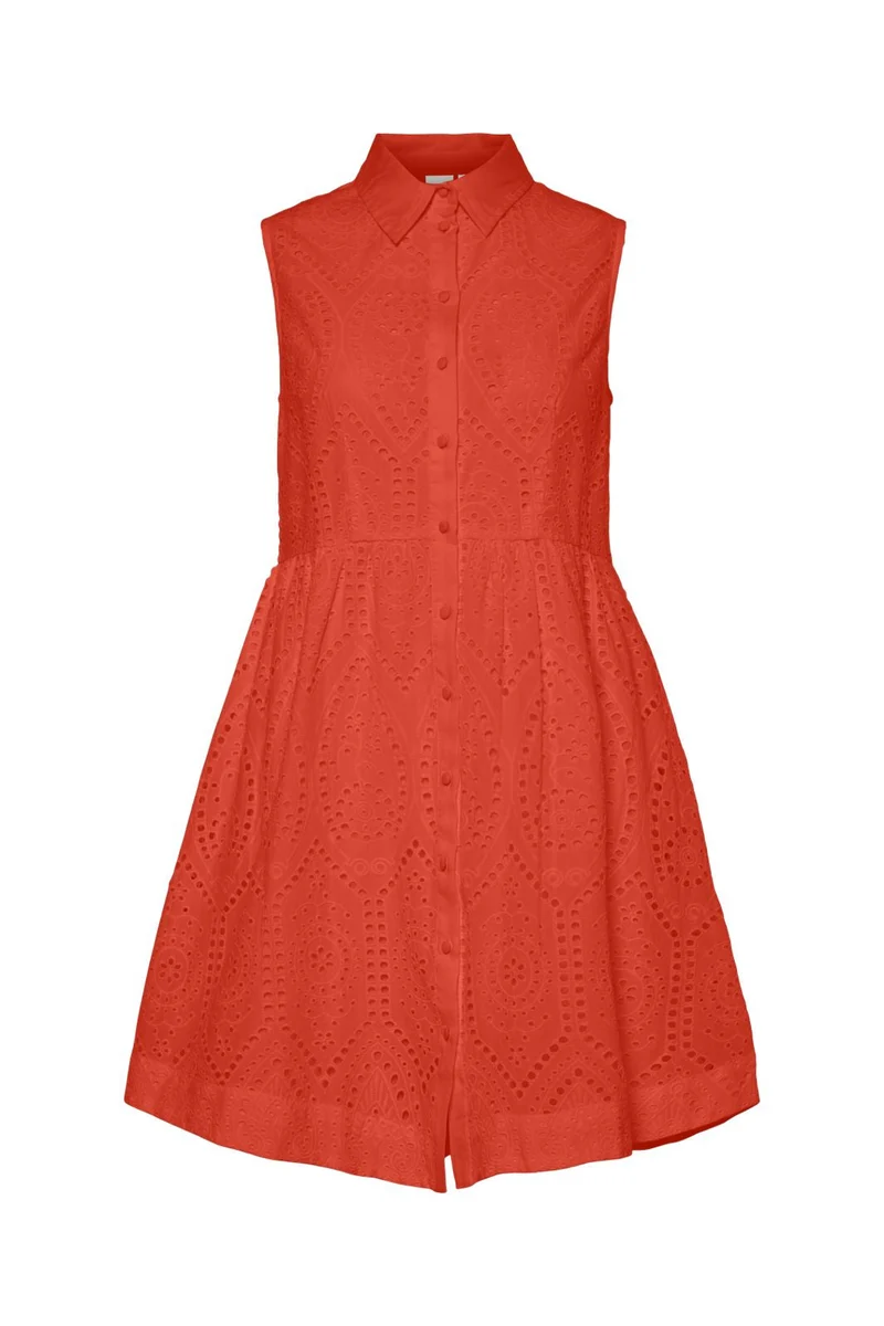 YAS - Yasholi Sl Shirt Dress - 4712909 Cherry Tomato
