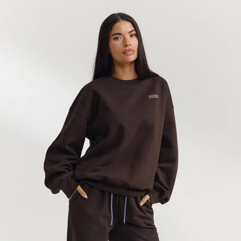 Oversized Tröja - Mörk Choklad