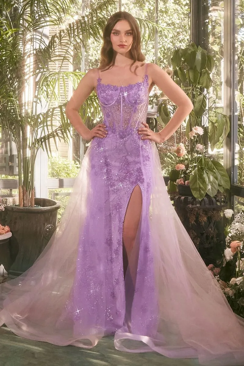 Utsmyckad Slidklänning med Scoop Neckline av Andrea och Leo A1382 - Speciellt tillfälle