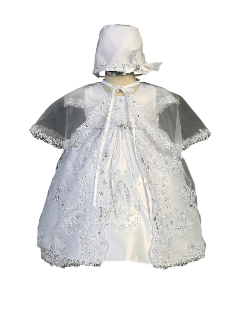 Flower Girl Satin Organza Spets Overlay Klänning från TIPTOP KIDS - AS2297