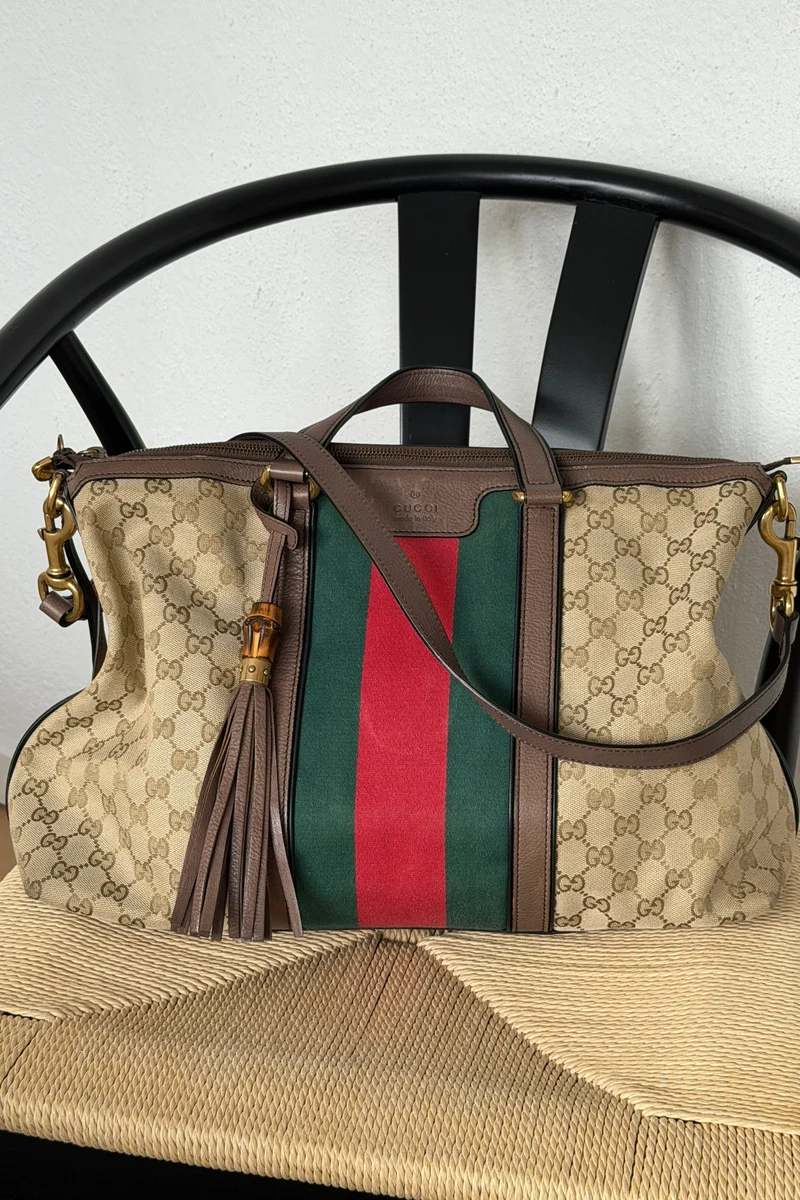 Preloved Vintageline x Molly&My - Gucci Shopper – Stof & Kalveskind - Logo