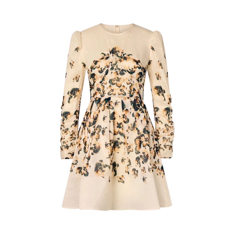 Leoni Silk Mini Dress - Blooms