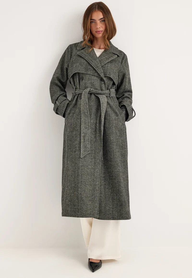 Tweed Trench Coat