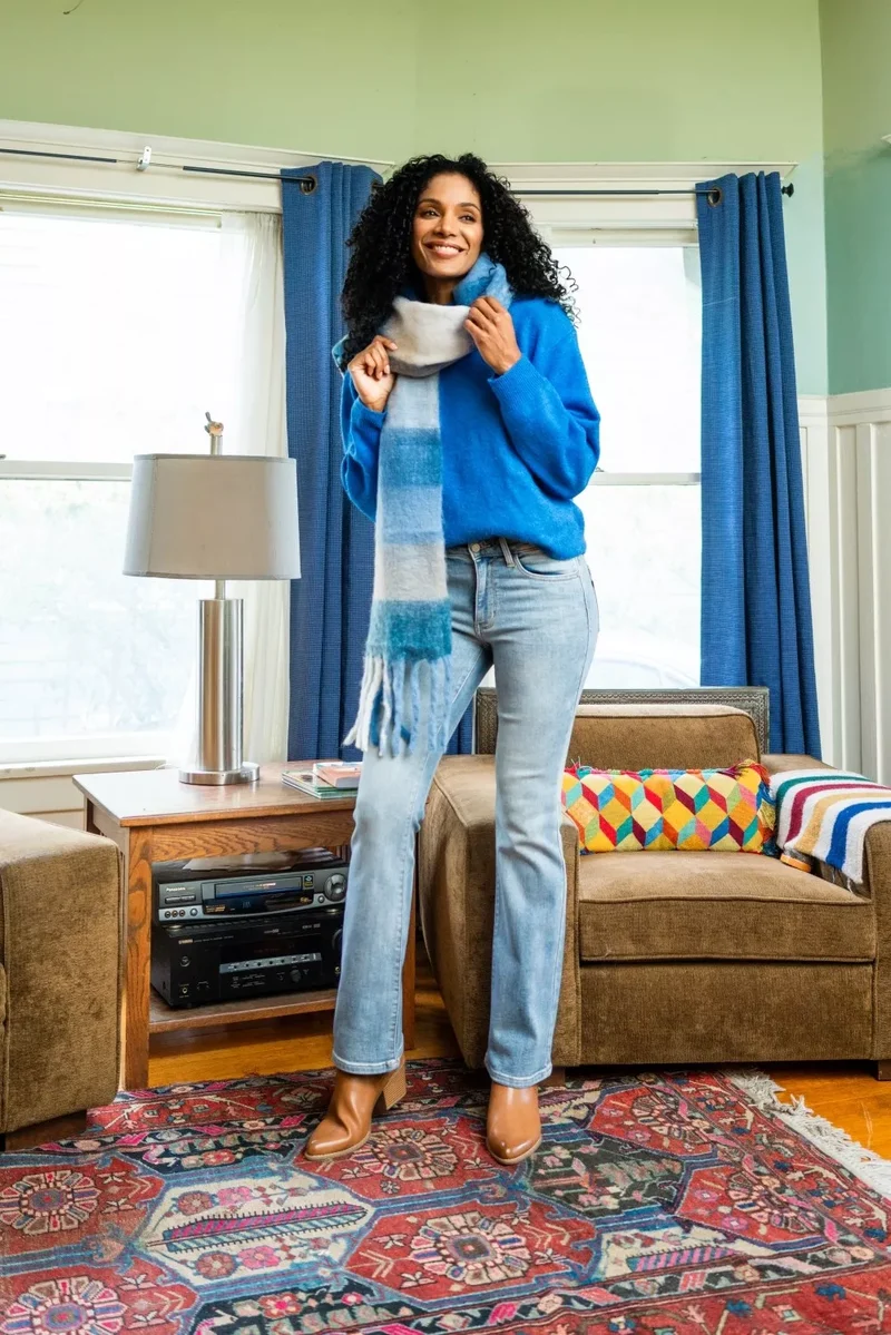 Judy Blå Medellånga Bootcut-jeans