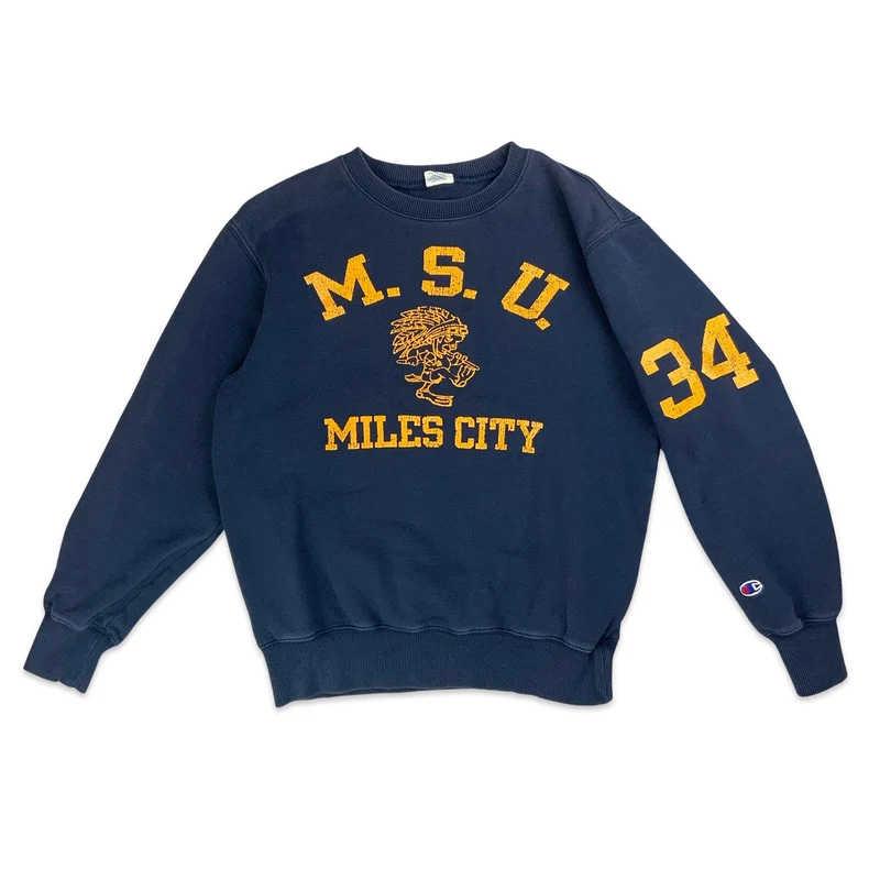 90s Navy Champion M.S.U Jumper M