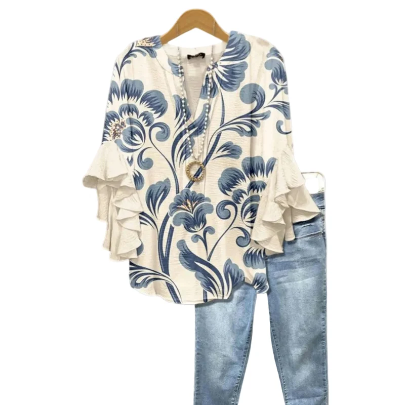 Kvinnors Lätt Blus Feminin Design