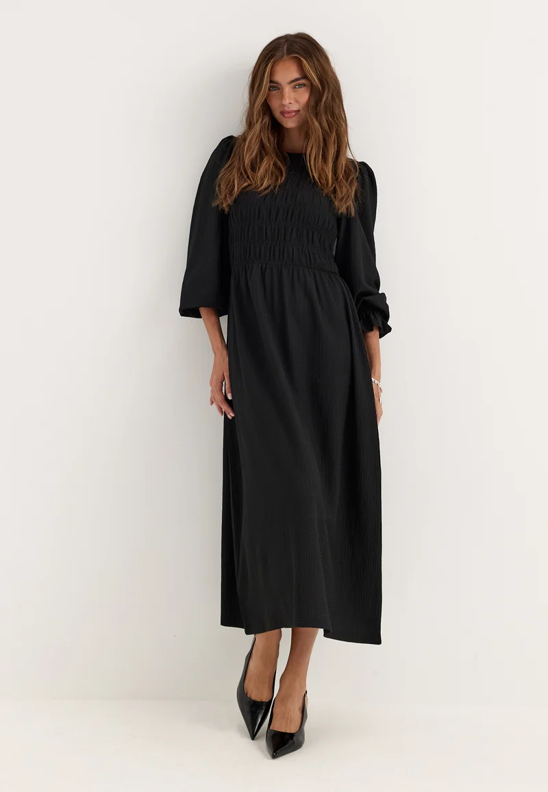 Long Sleeve Smock Dress