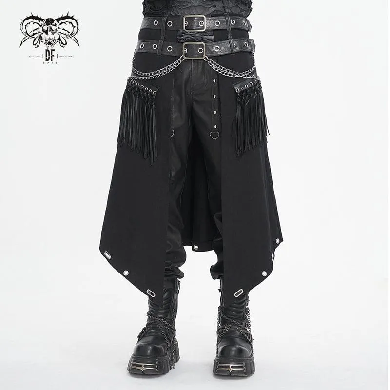 Gothic Dubbelbälte Tofsar Kilt för män