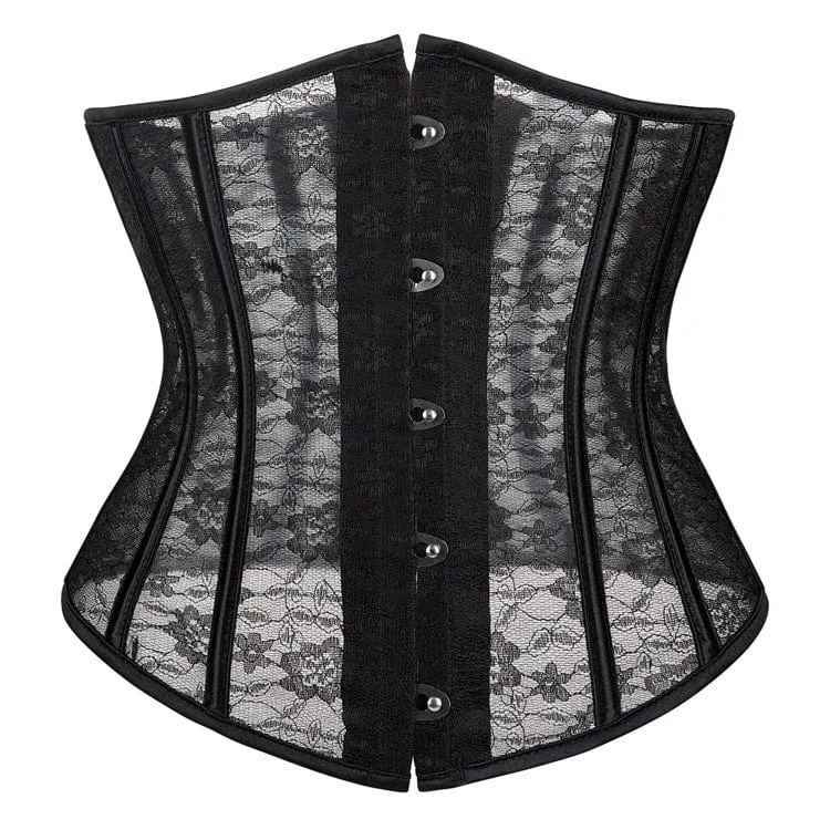 Gothic Floral Lace Splitskorsett för kvinnor med underbyst