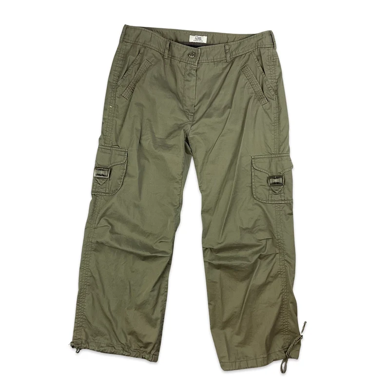 Y2K Khaki Petite Cargo Trousers 14