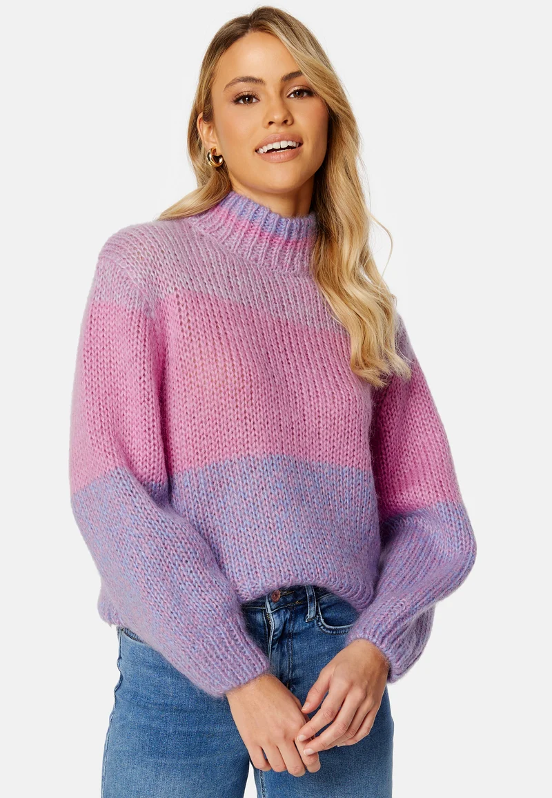 Suanne Stripe LS Knit Highneck