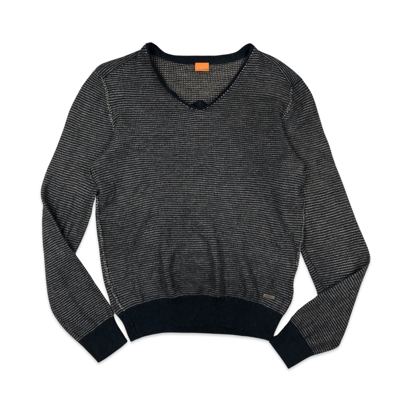 Hugo Boss Grey Lightweight Knit Jumper S M
