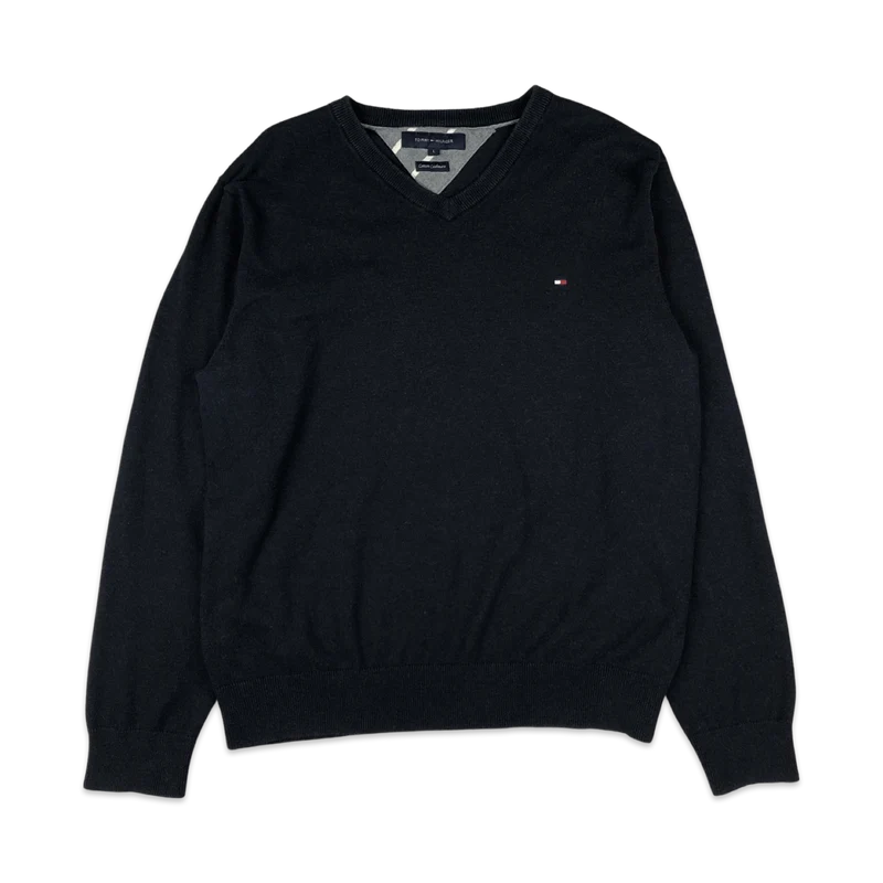 Tommy Hilfiger Knit V Neck Jumper Navy M L
