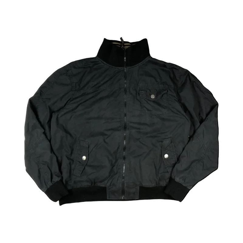 Vintage Y2K Wrangler Black Casual Flannel Lined Outdoor Jacket XXL