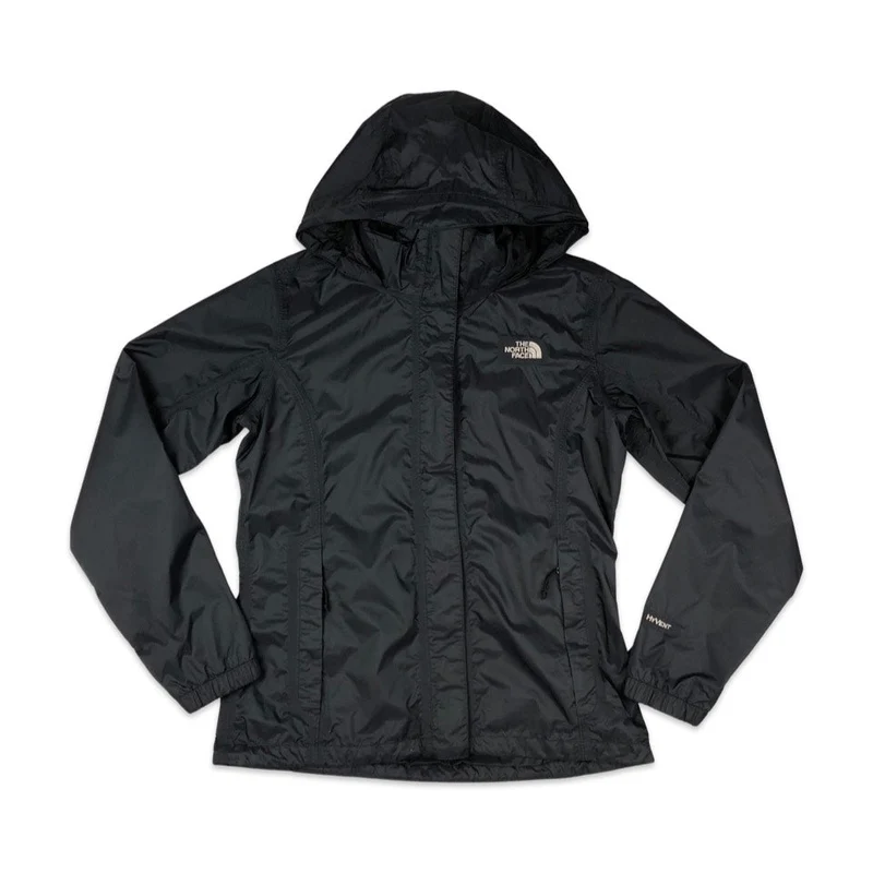 Y2K The North Face Black Raincoat Outdoor Jacket Womens Medium