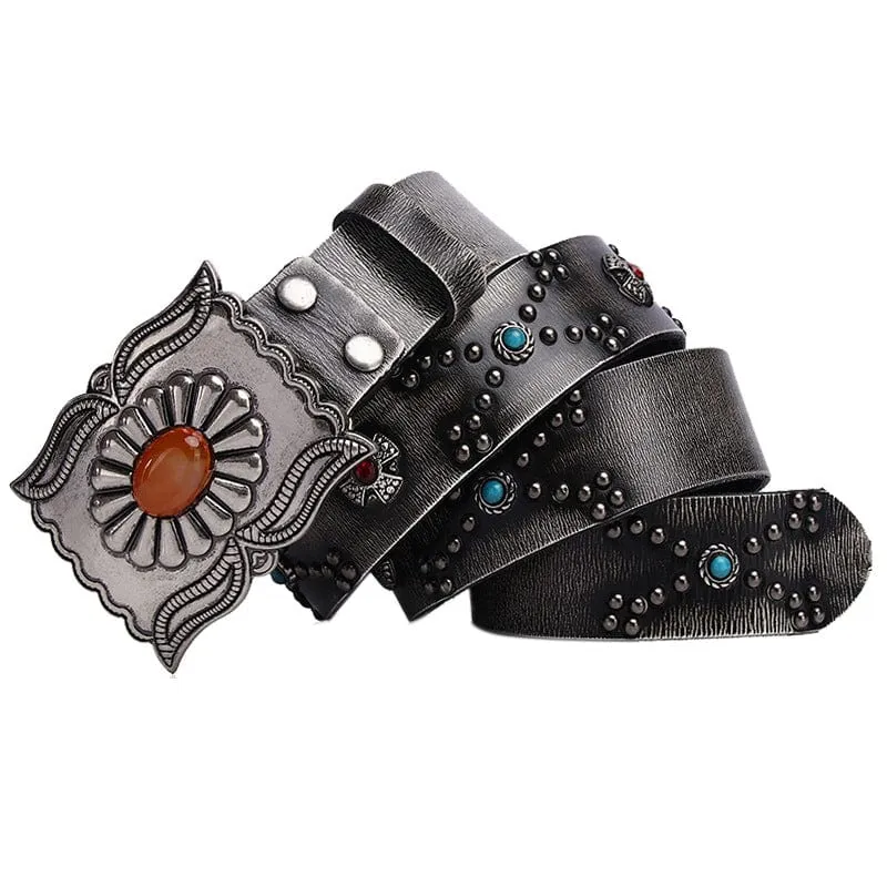 Gothic Diamante Cross dubbbälte för män
