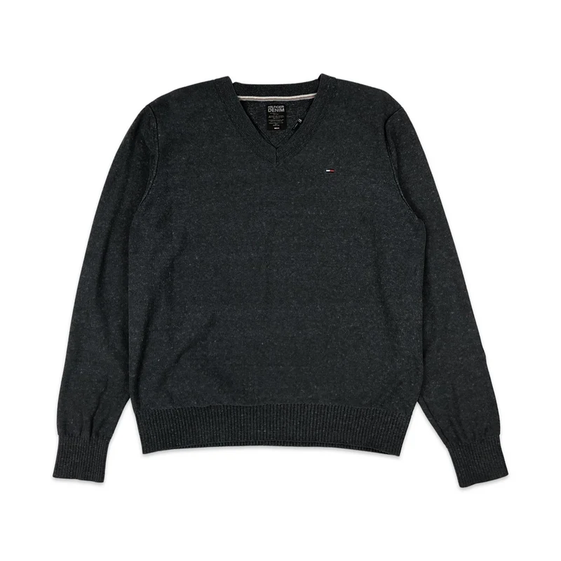 Preloved Tommy Hilfiger Grey Sweatshirt M