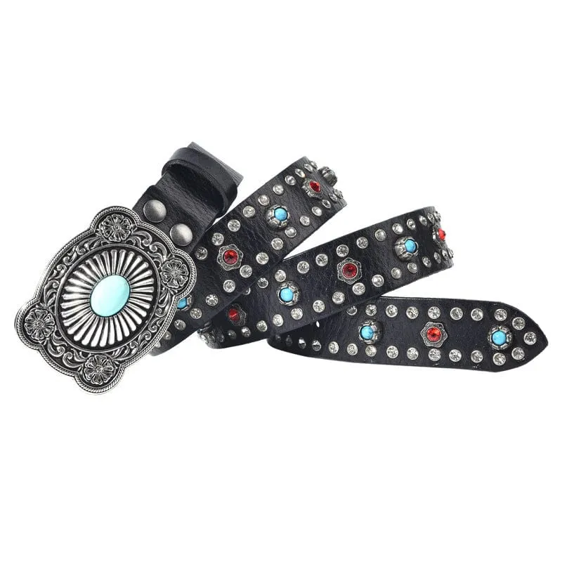 Gothic Diamante dubbbälte för män