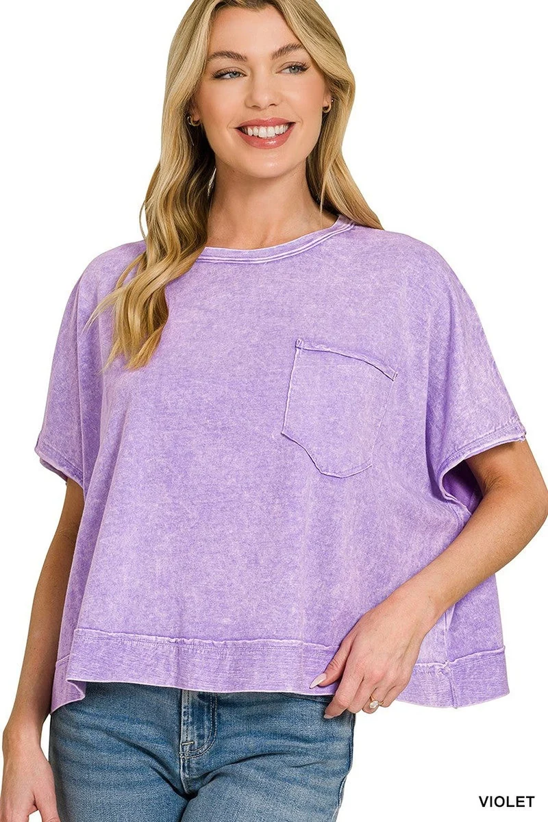 Halo Washed Oversized Skjorta | 100 % bomull, avslappnad passform med ficka | Elegant vardagskläder
