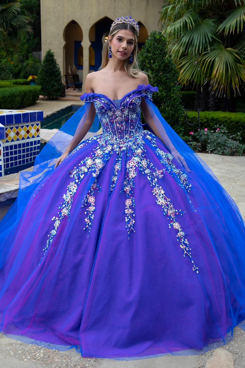 Glitter Sweetheart Neckline A-Line Quinceanera Klänning från GLS by Gloria - GL3518