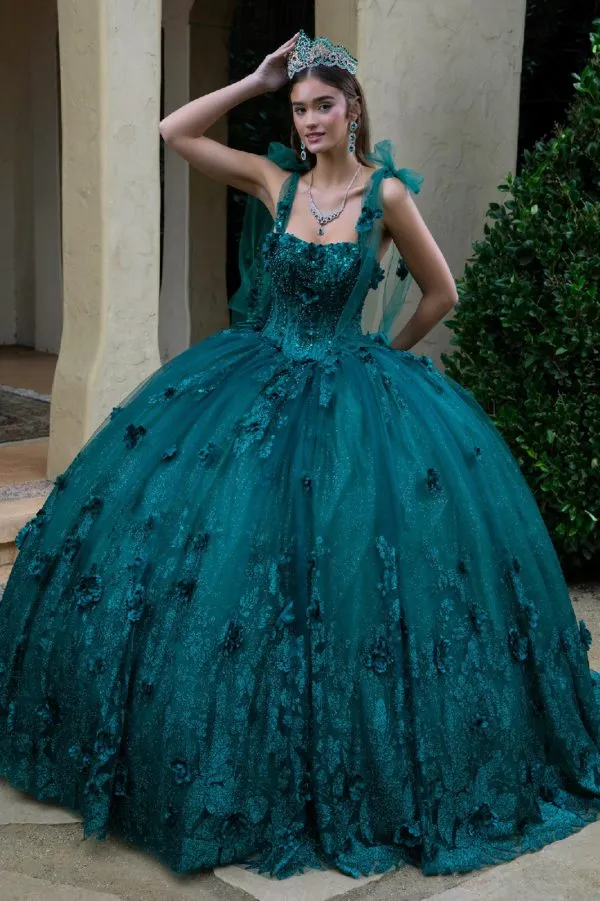 3D Flower Applique Sweetheart Quinceanera Dress från GLS by Gloria - GL3529