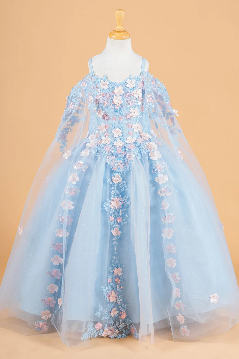 Utsmyckad Sweetheart Neckline Kids Mini Quince Dress från Elizabeth K - GK118