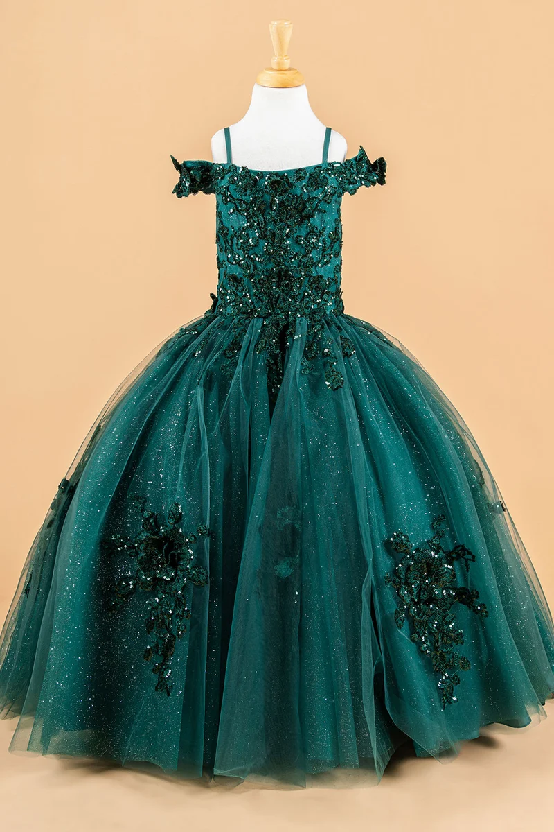 Utsmyckad båtringning Kids Mini Quince Dress från Elizabeth K - GK121